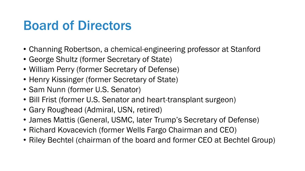 board of directors