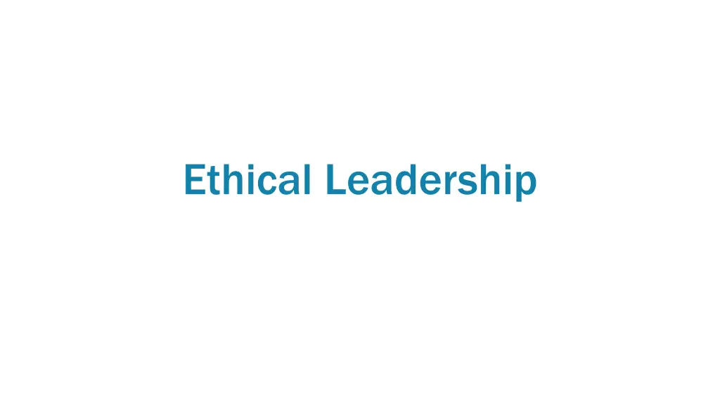 ethical leadership