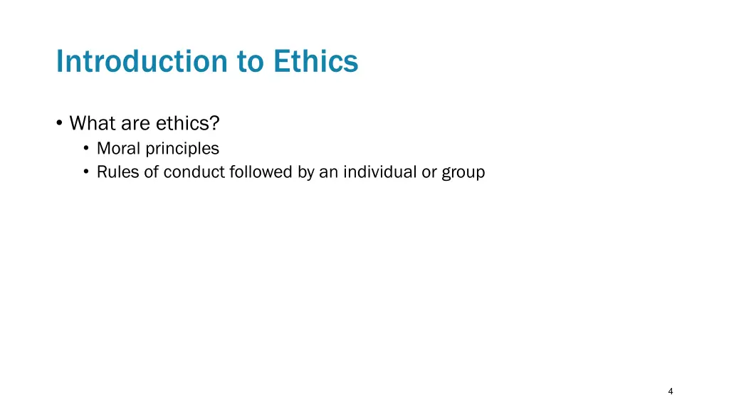 introduction to ethics