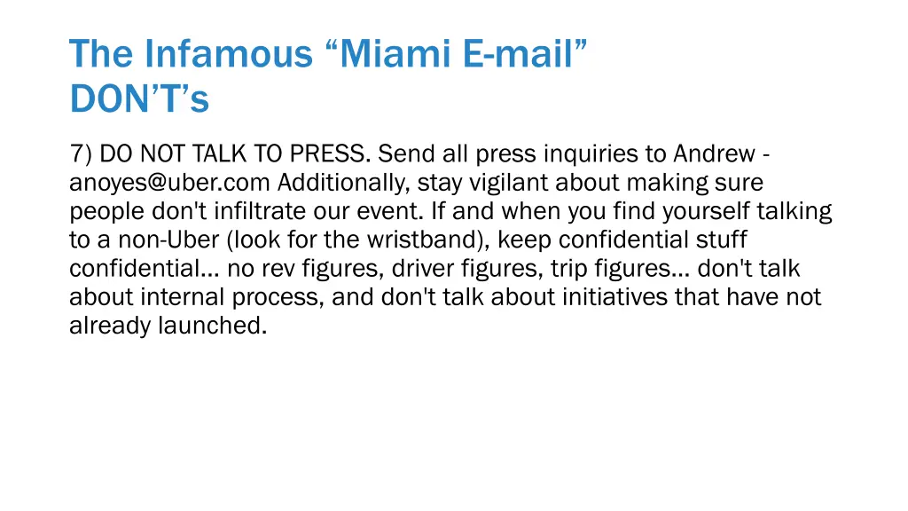 the infamous miami e mail don t s 1