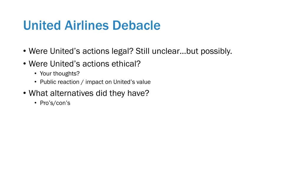 united airlines debacle 1