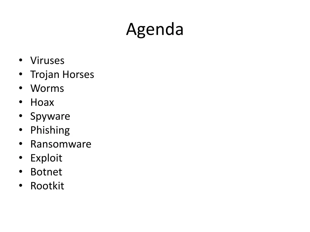 agenda