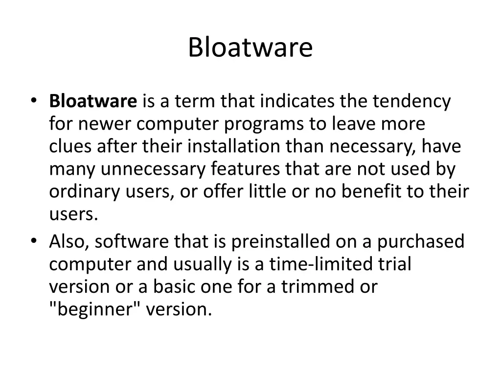 bloatware