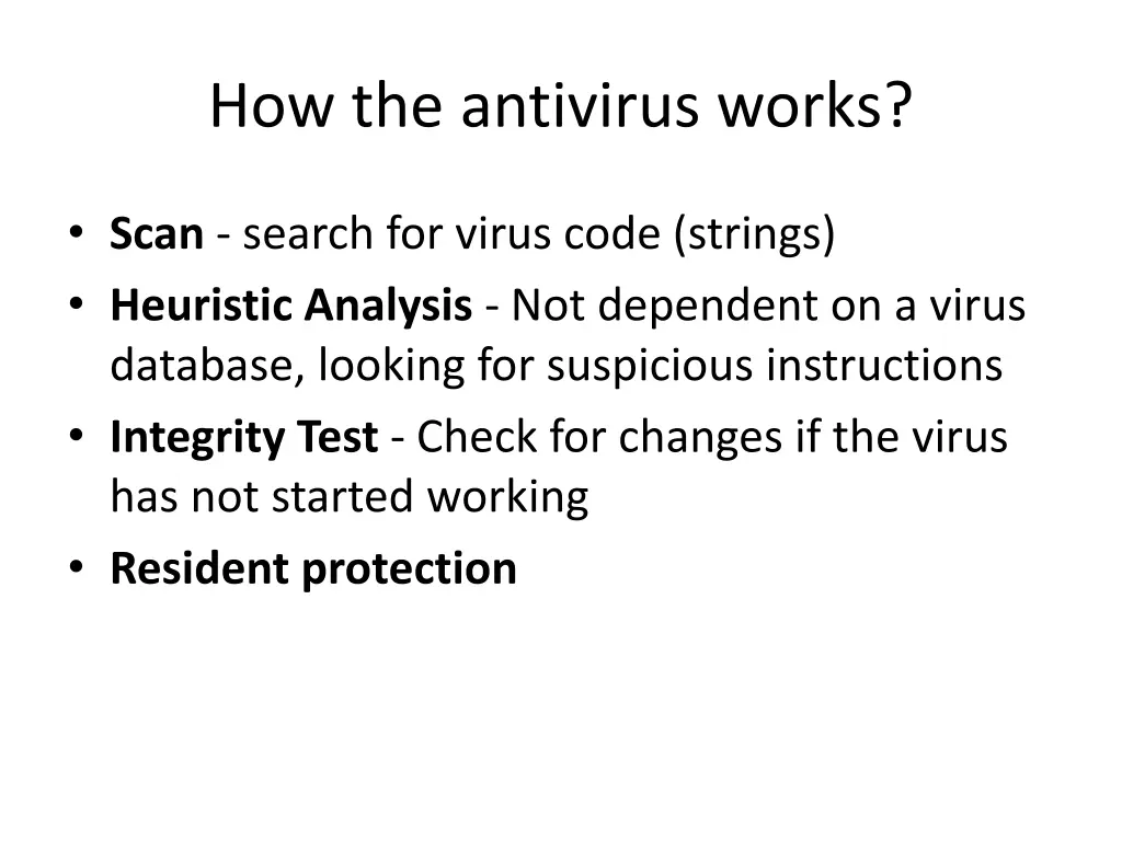 how the antivirus works