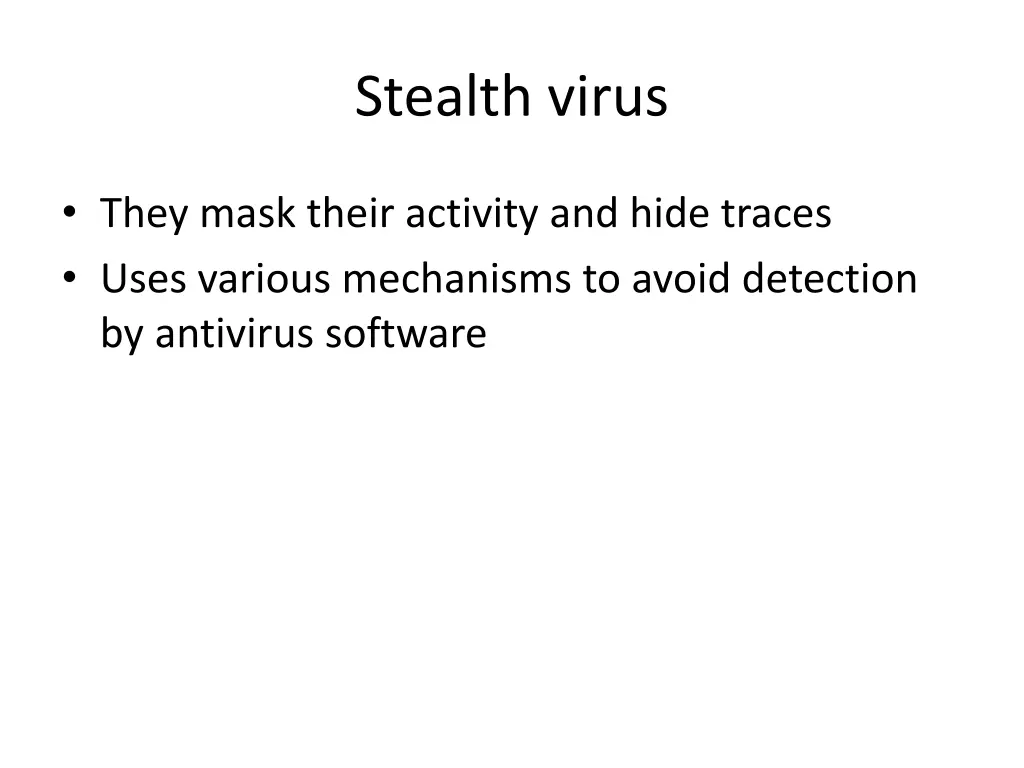 stealth virus