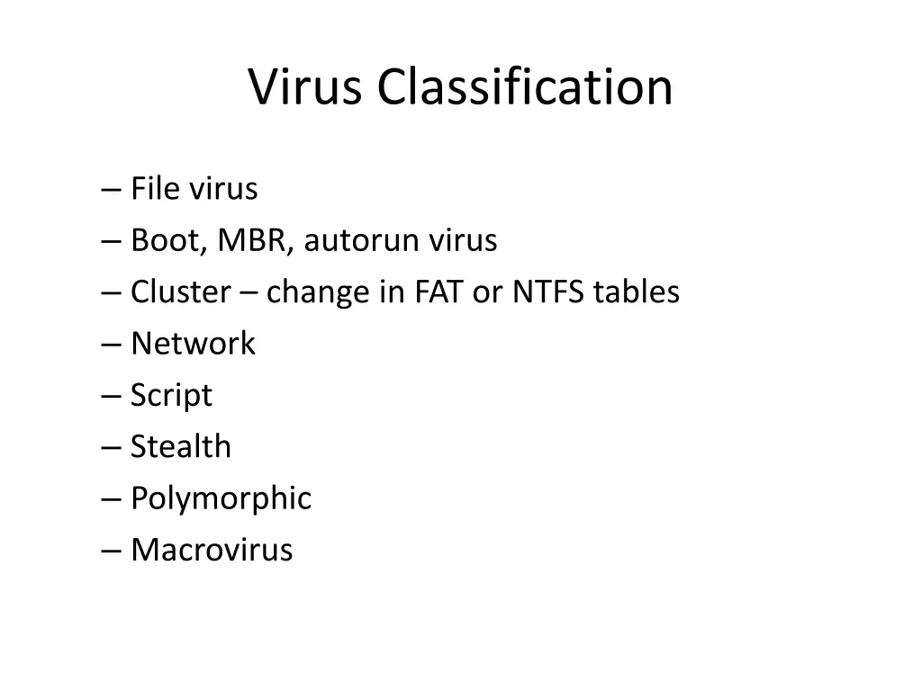 virus classification