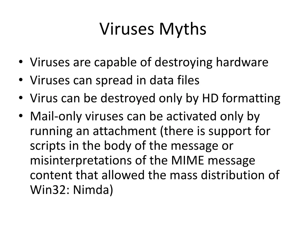 viruses myths