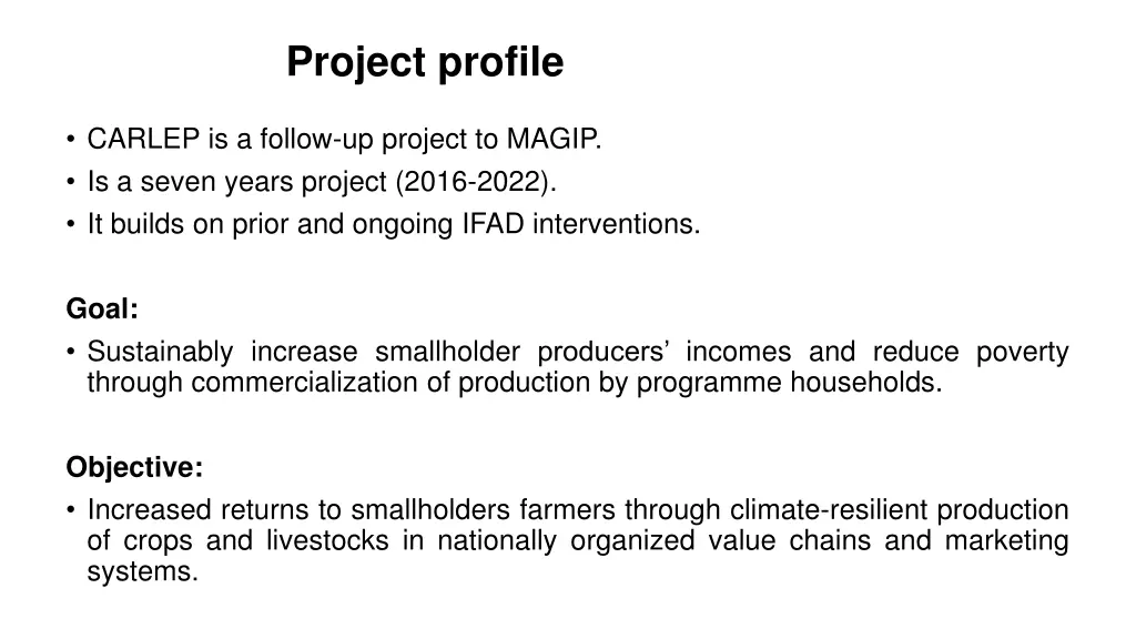 project profile