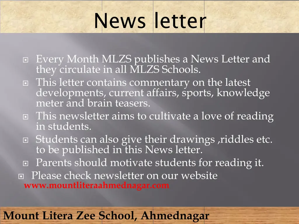 news letter