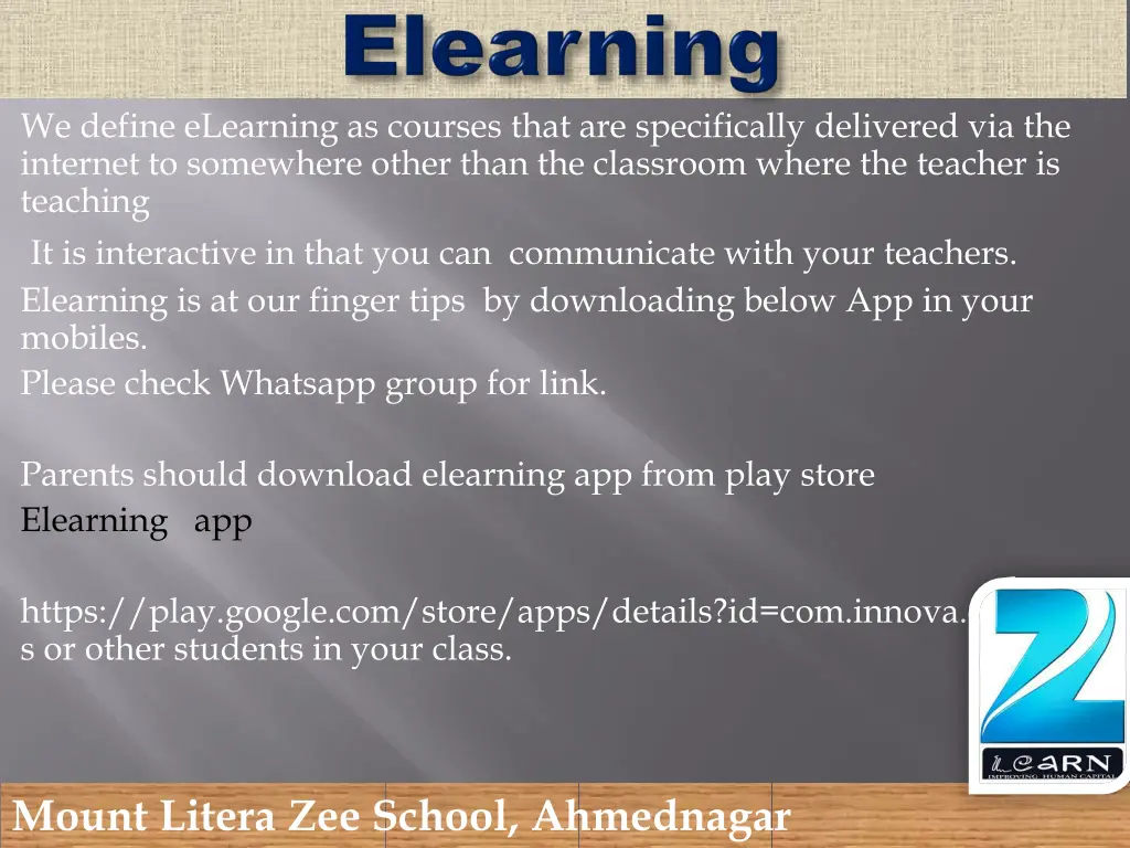 we define elearning as courses that