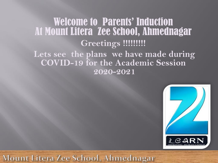 welcome to parents induction at mount litera