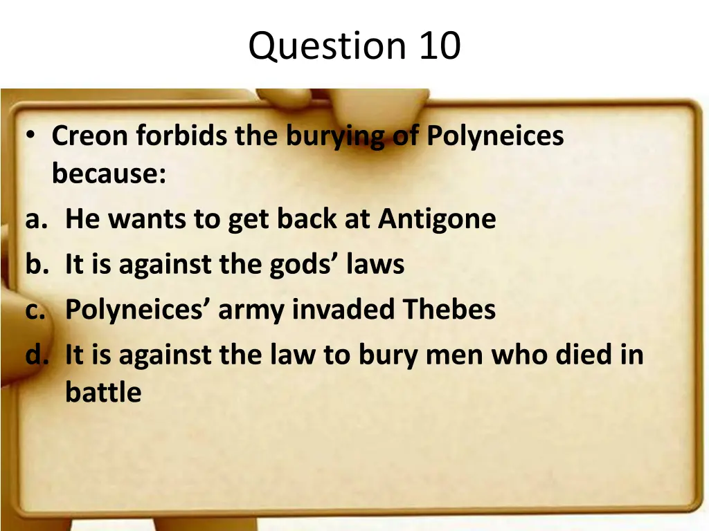 question 10