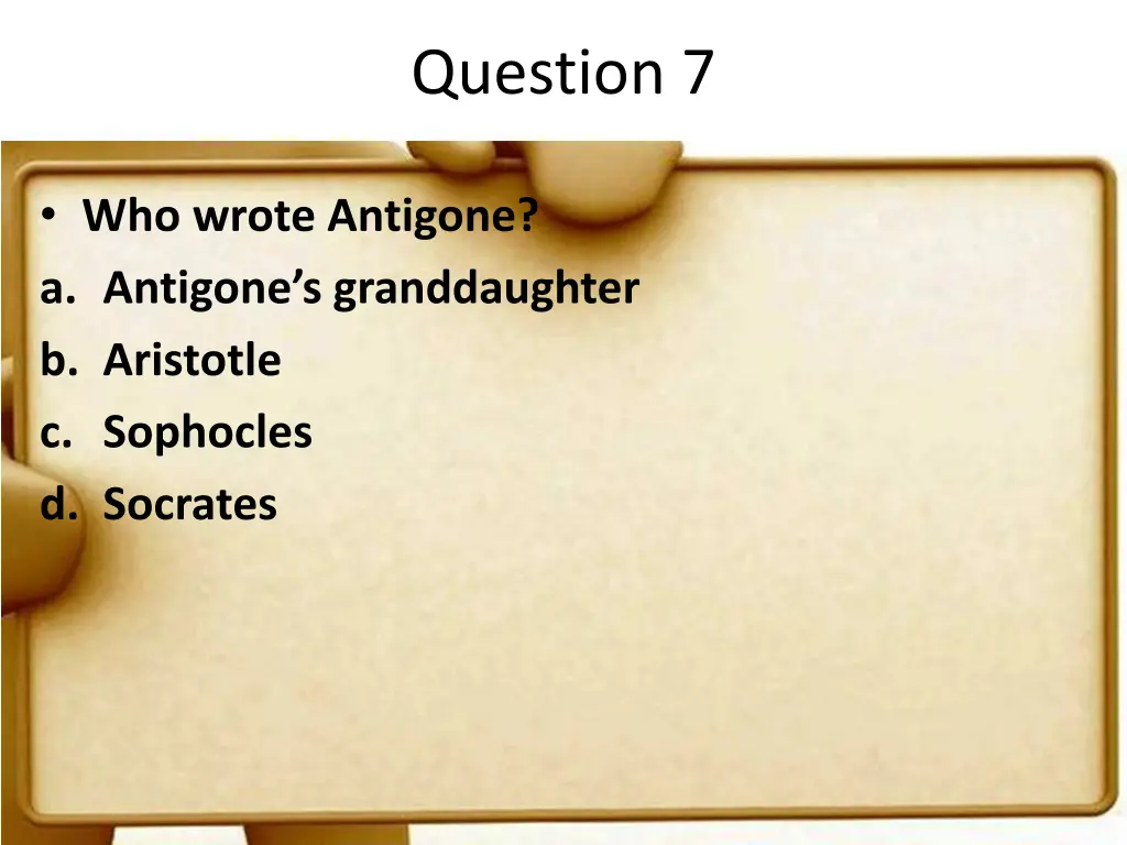 question 7