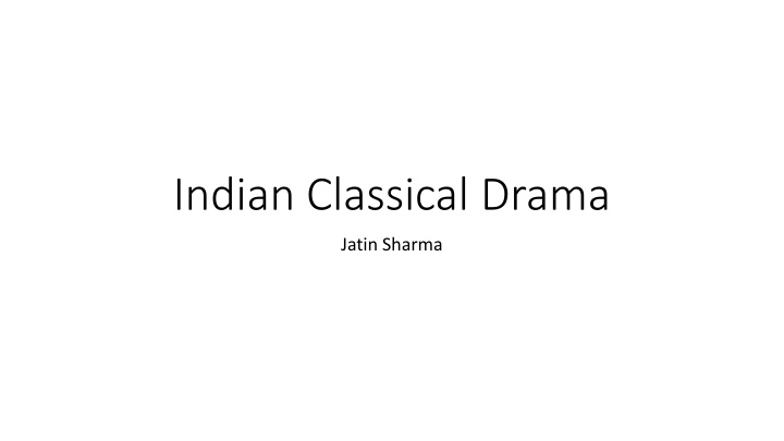 indian classical drama