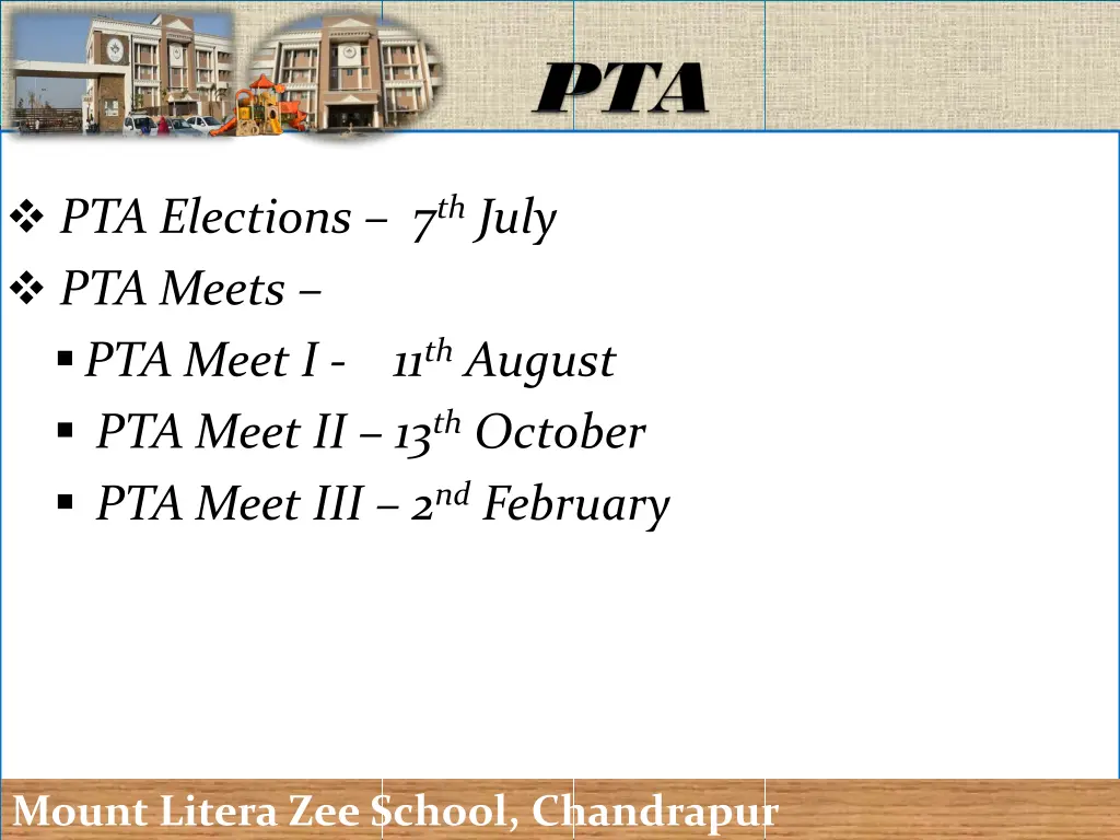 pta elections 7 th july pta meets pta meet