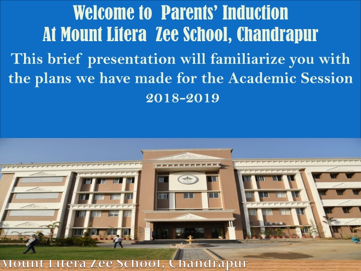 welcome to parents induction at mount litera