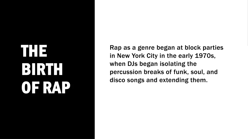 the the birth birth of rap of rap