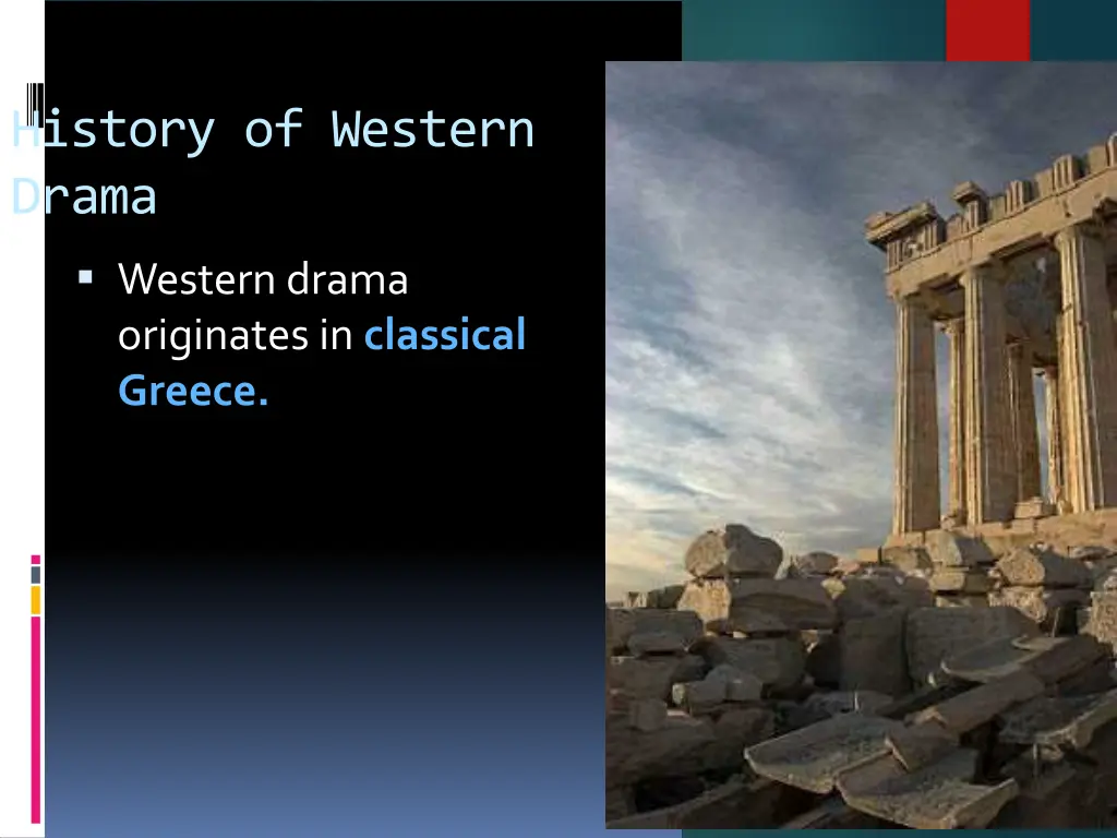 history of western drama