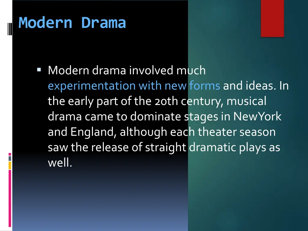 modern drama 1