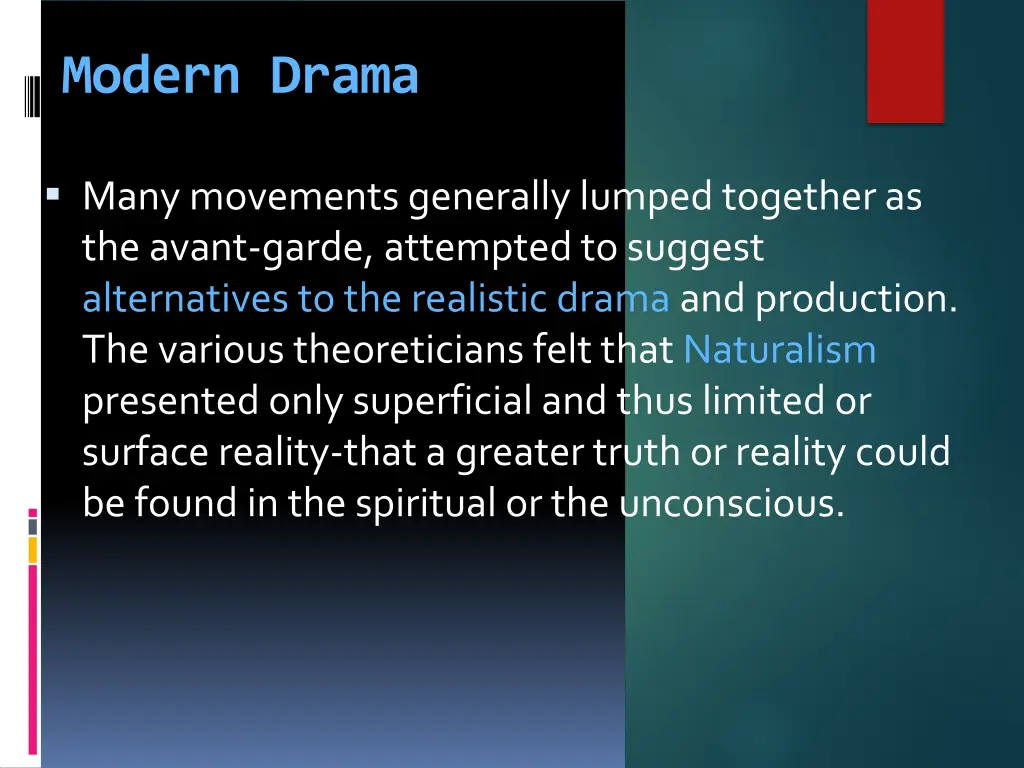 modern drama 2