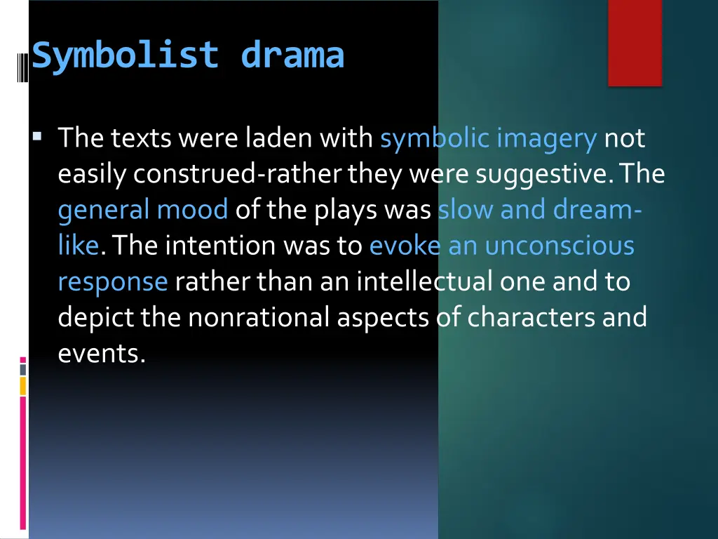 symbolist drama 1