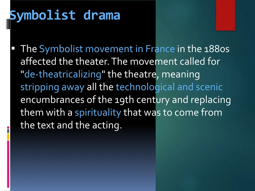 symbolist drama