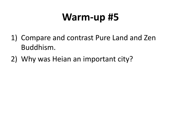 warm up 5