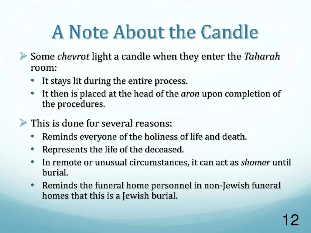 a note about the candle