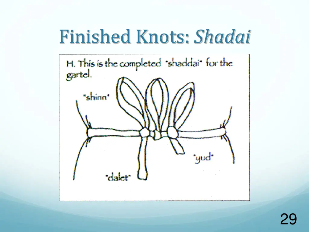 finished knots shadai