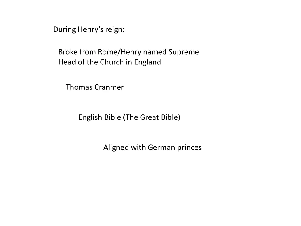 during henry s reign