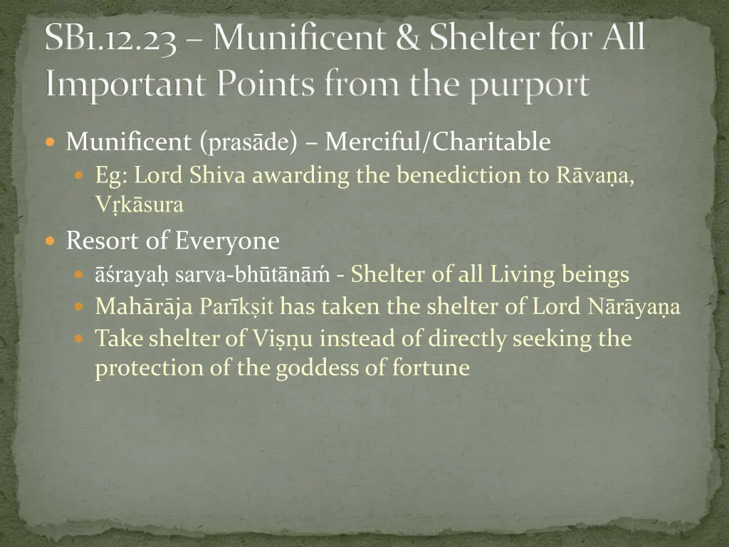 sb1 12 23 munificent shelter for all important