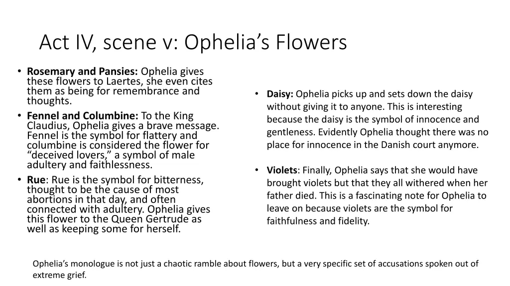 act iv scene v ophelia s flowers