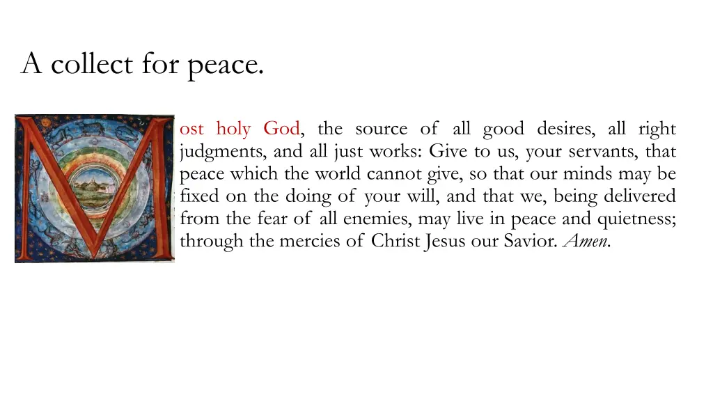 a collect for peace