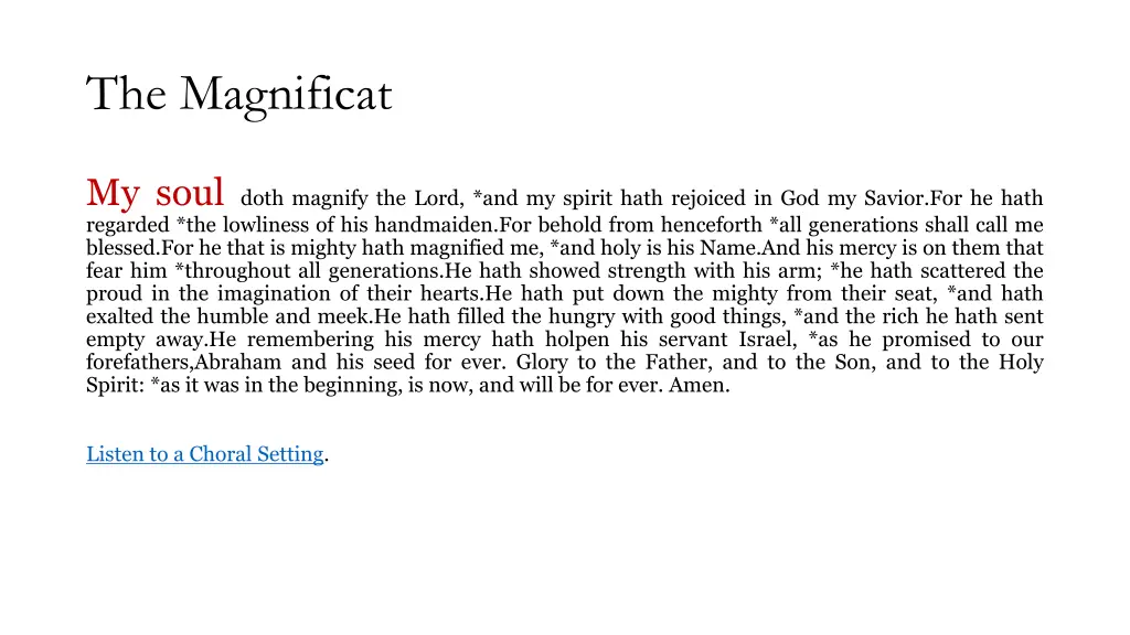 the magnificat