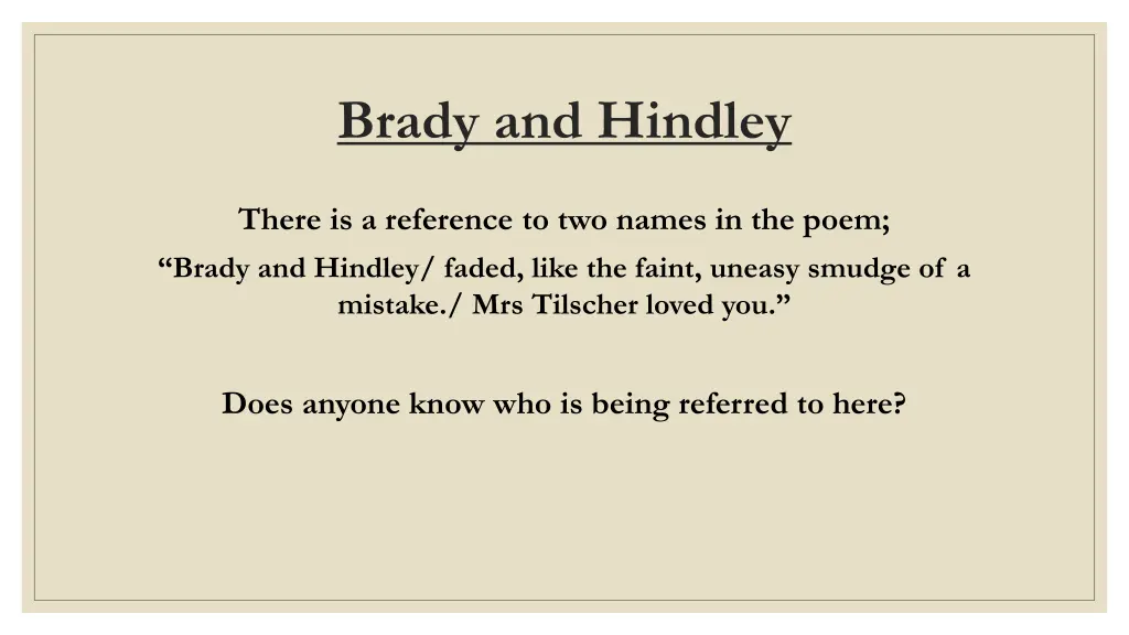 brady and hindley