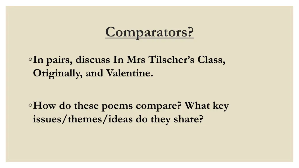 comparators