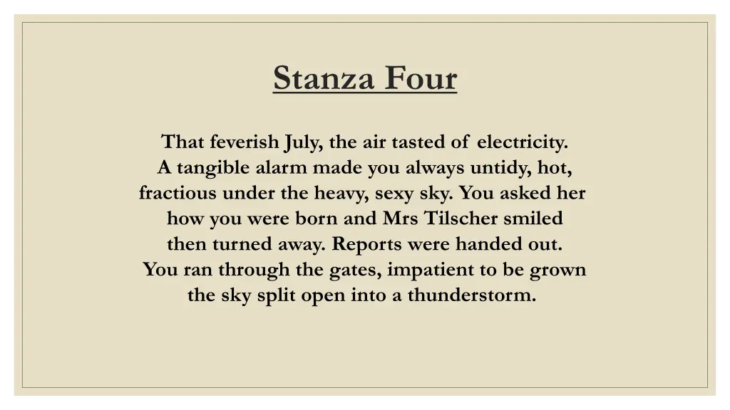 stanza four