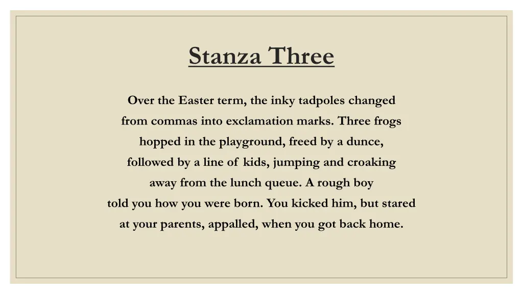 stanza three