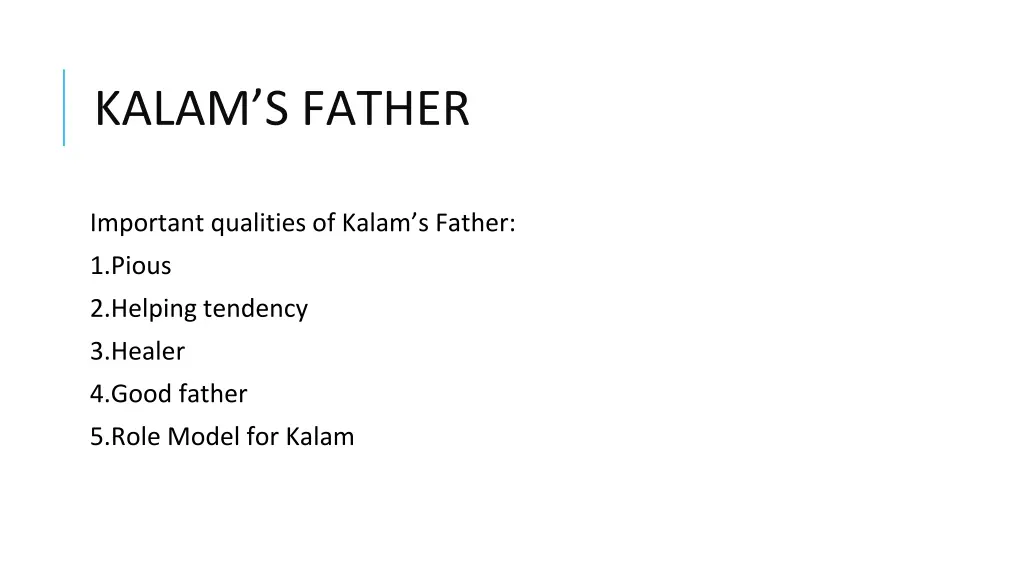 kalam s father