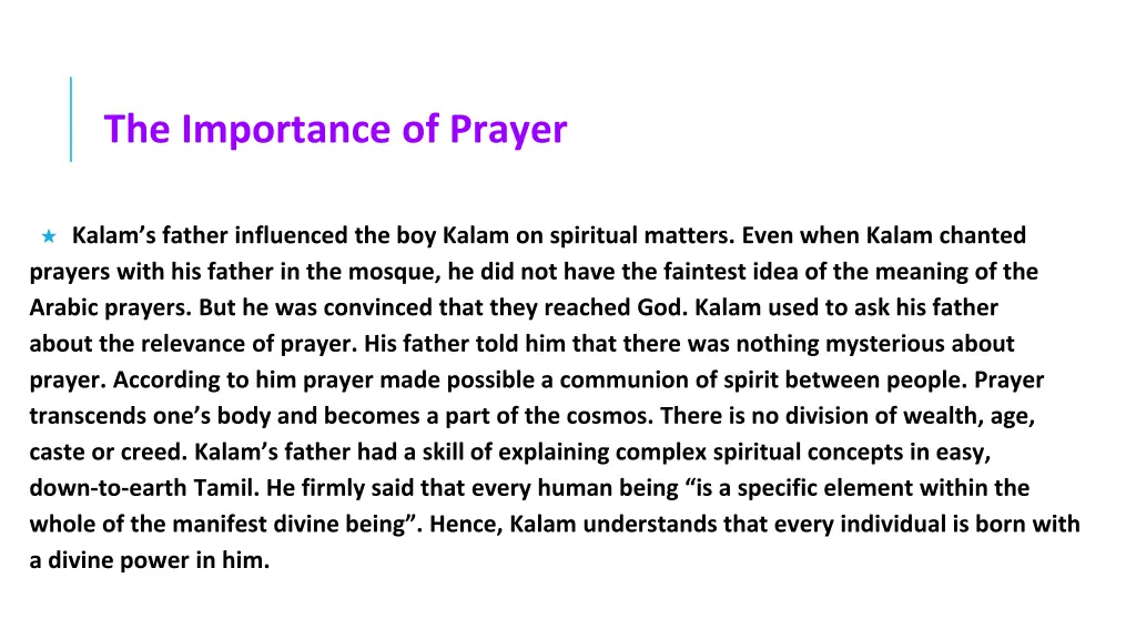 the importance of prayer