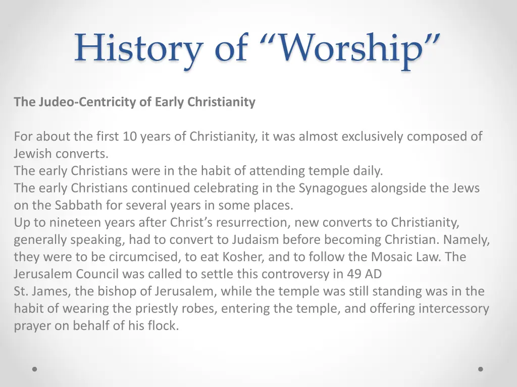 history of worship 3