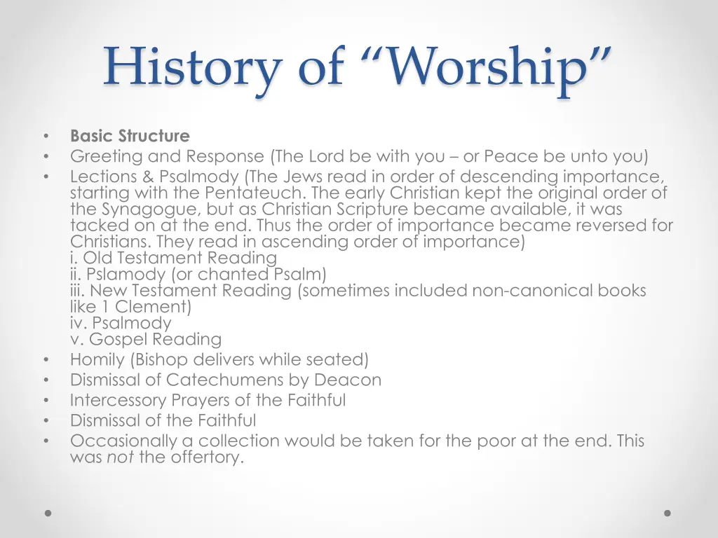 history of worship 7