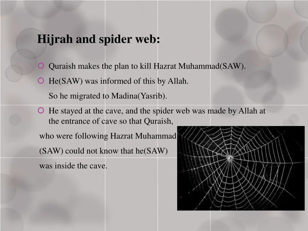 hijrah and spider web