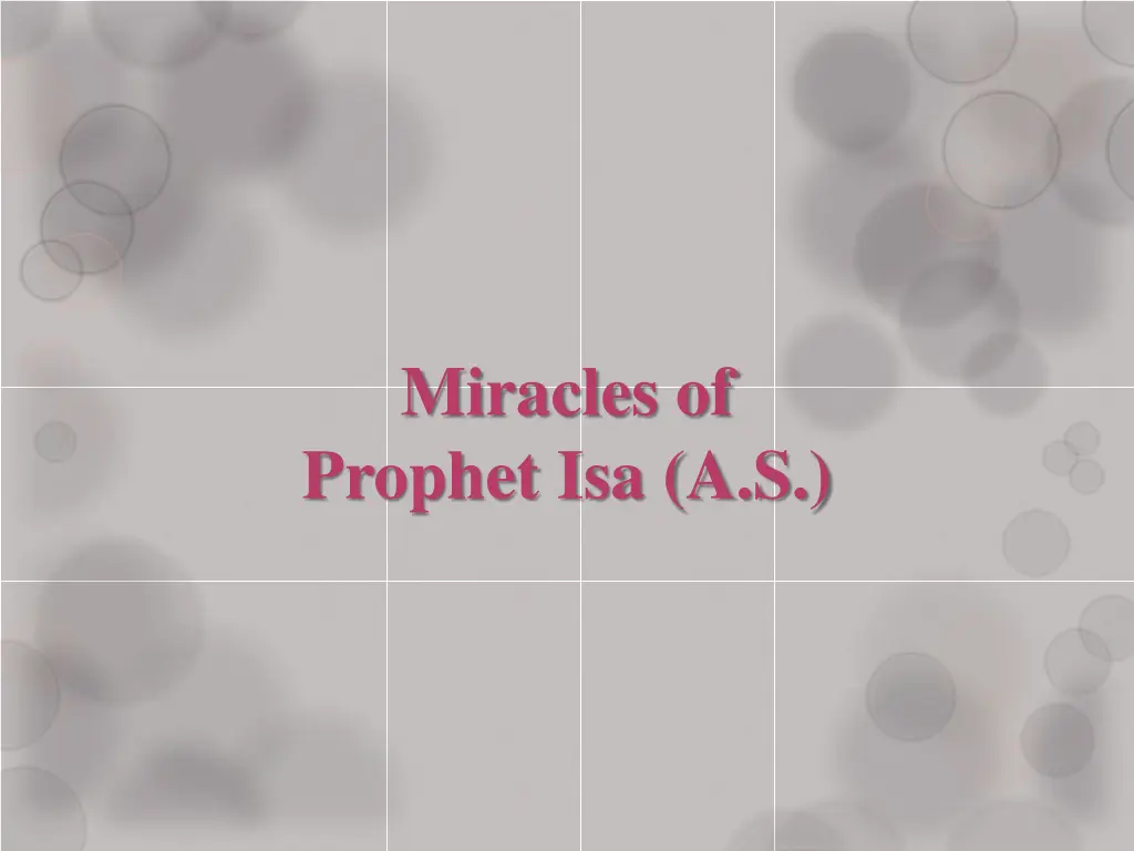 miracles of prophet isa a s