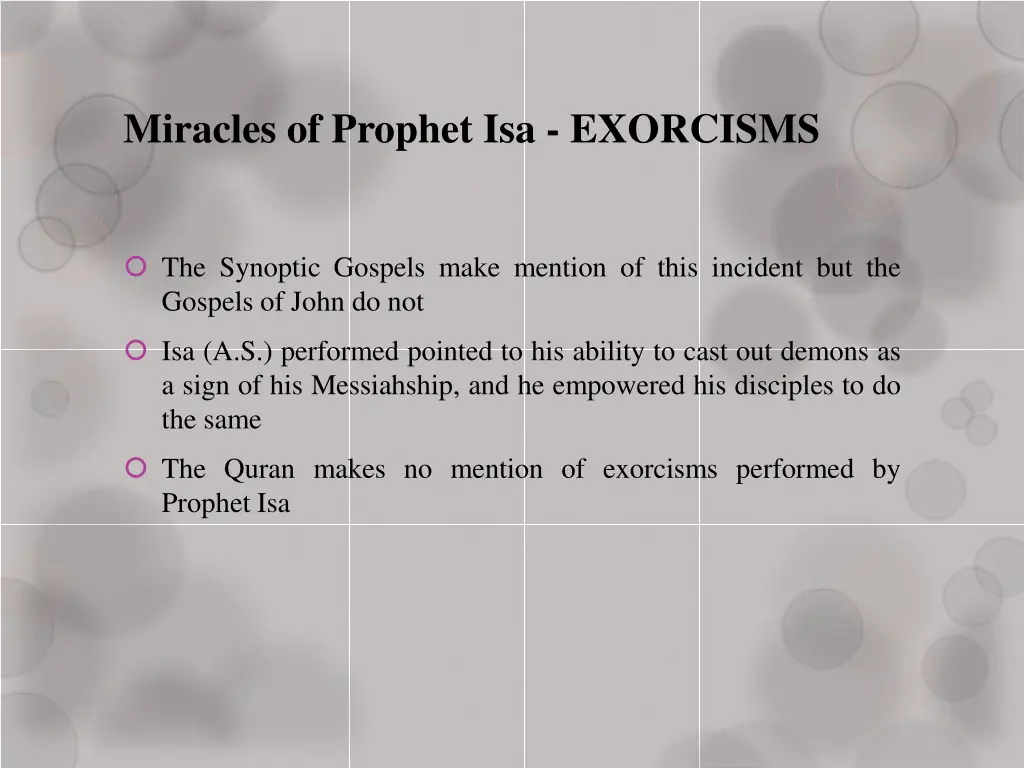 miracles of prophet isa exorcisms