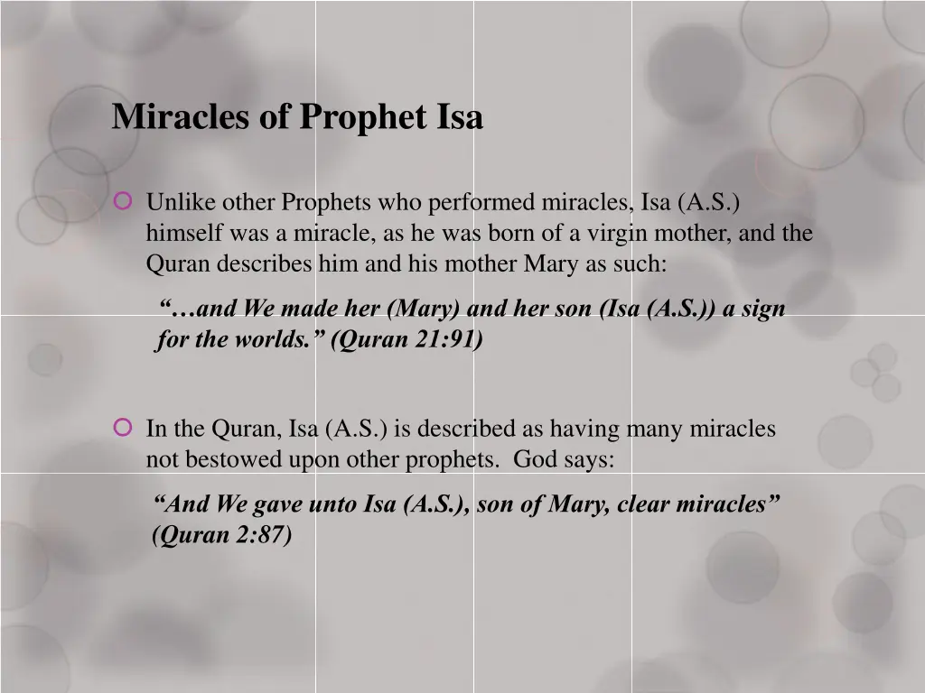 miracles of prophet isa