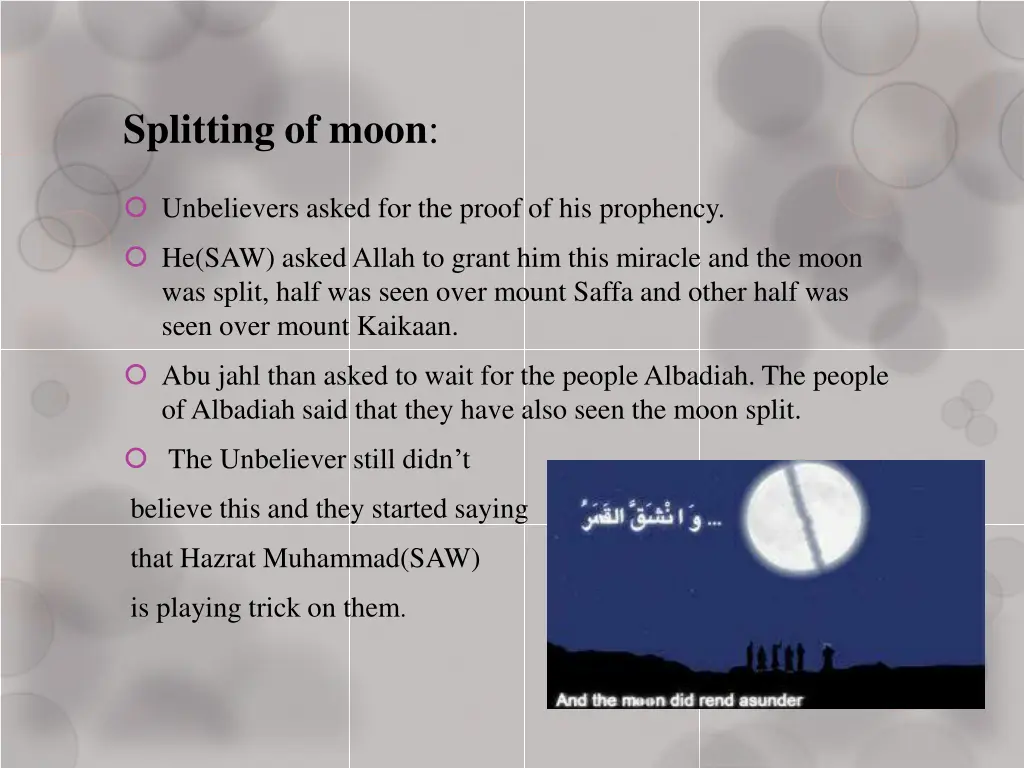 splitting of moon