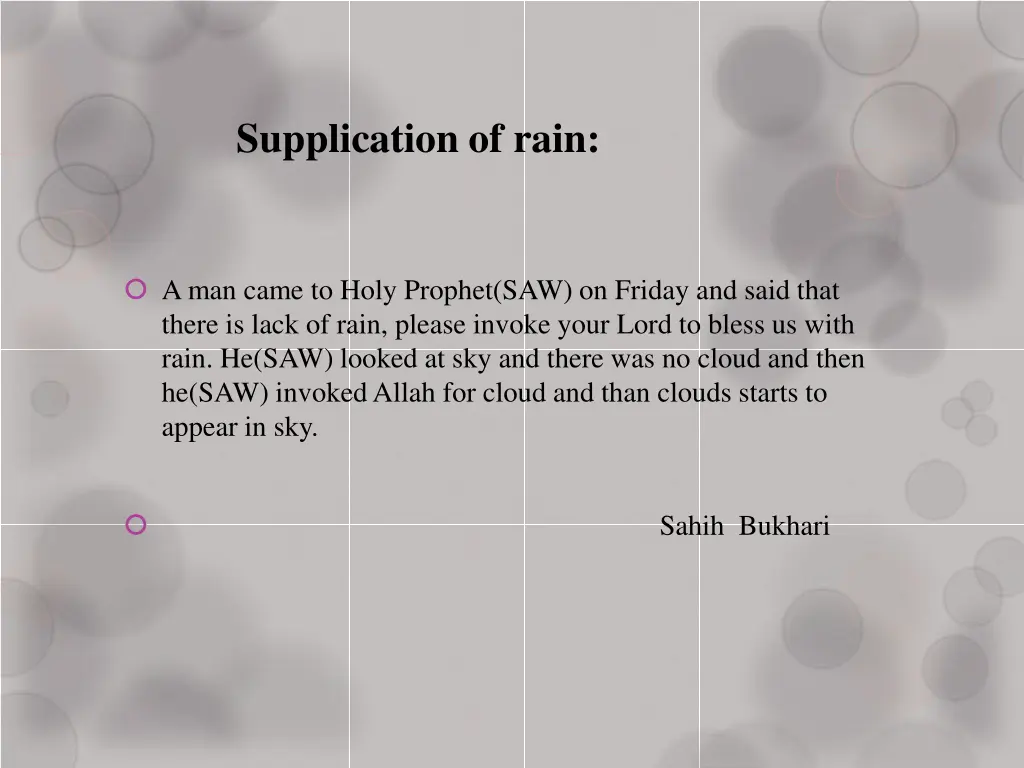 supplication of rain