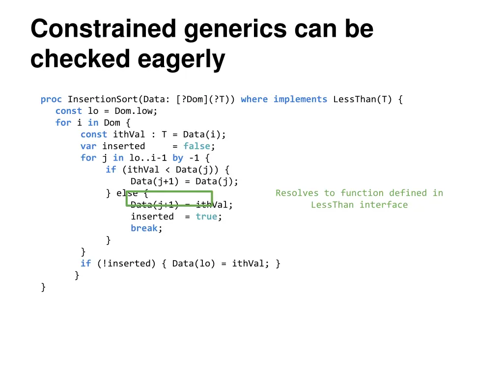 constrained generics can be checked eagerly 1