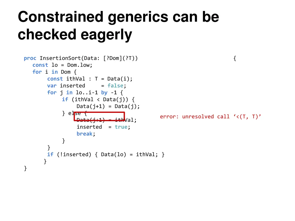 constrained generics can be checked eagerly